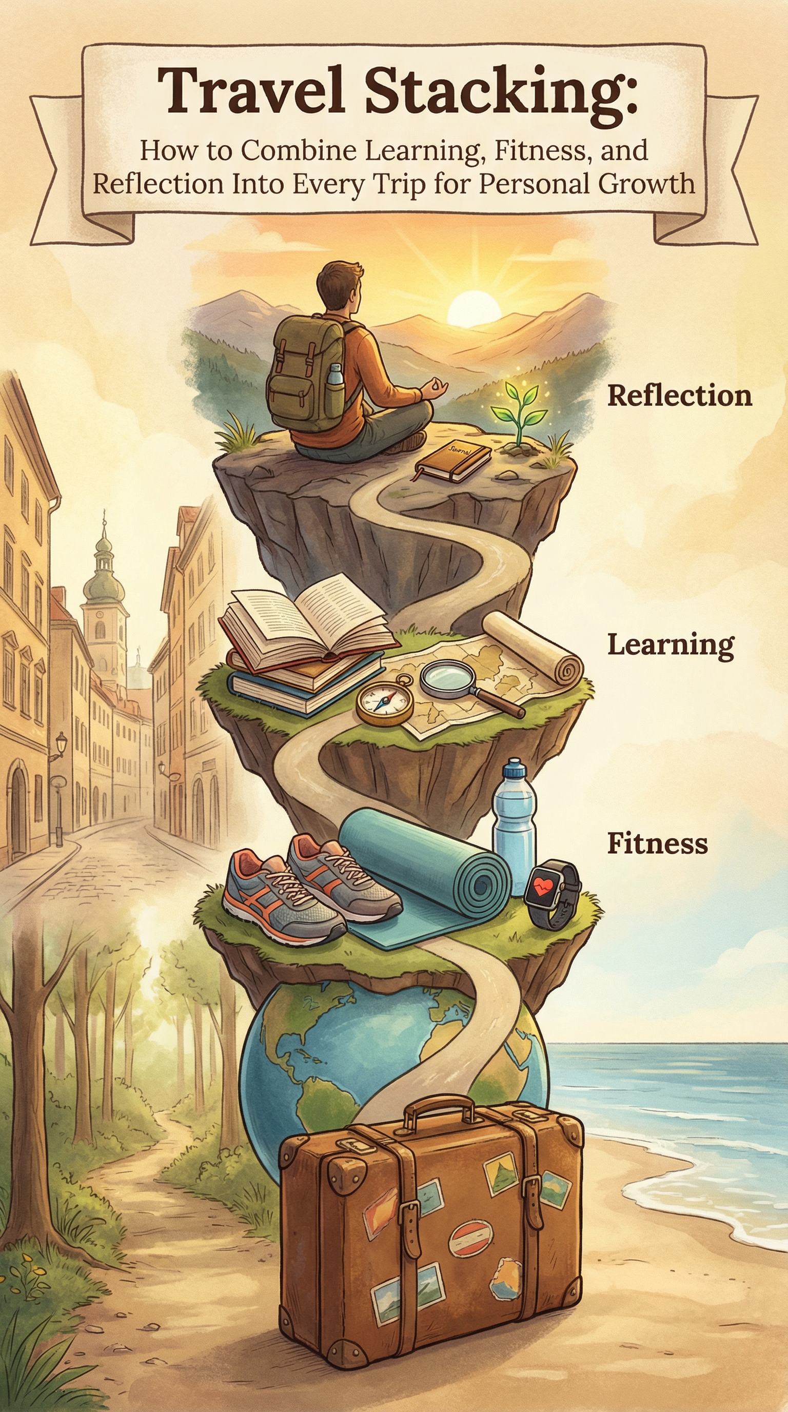 Travel Stacking: How to Combine Learning, Fitness, and Reflection Into Every Trip for Personal&nbsp;Growth