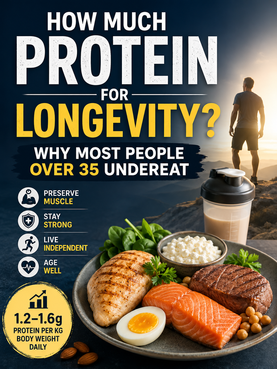 How Much Protein for Longevity? Why Most People Over 35&nbsp;Undereat