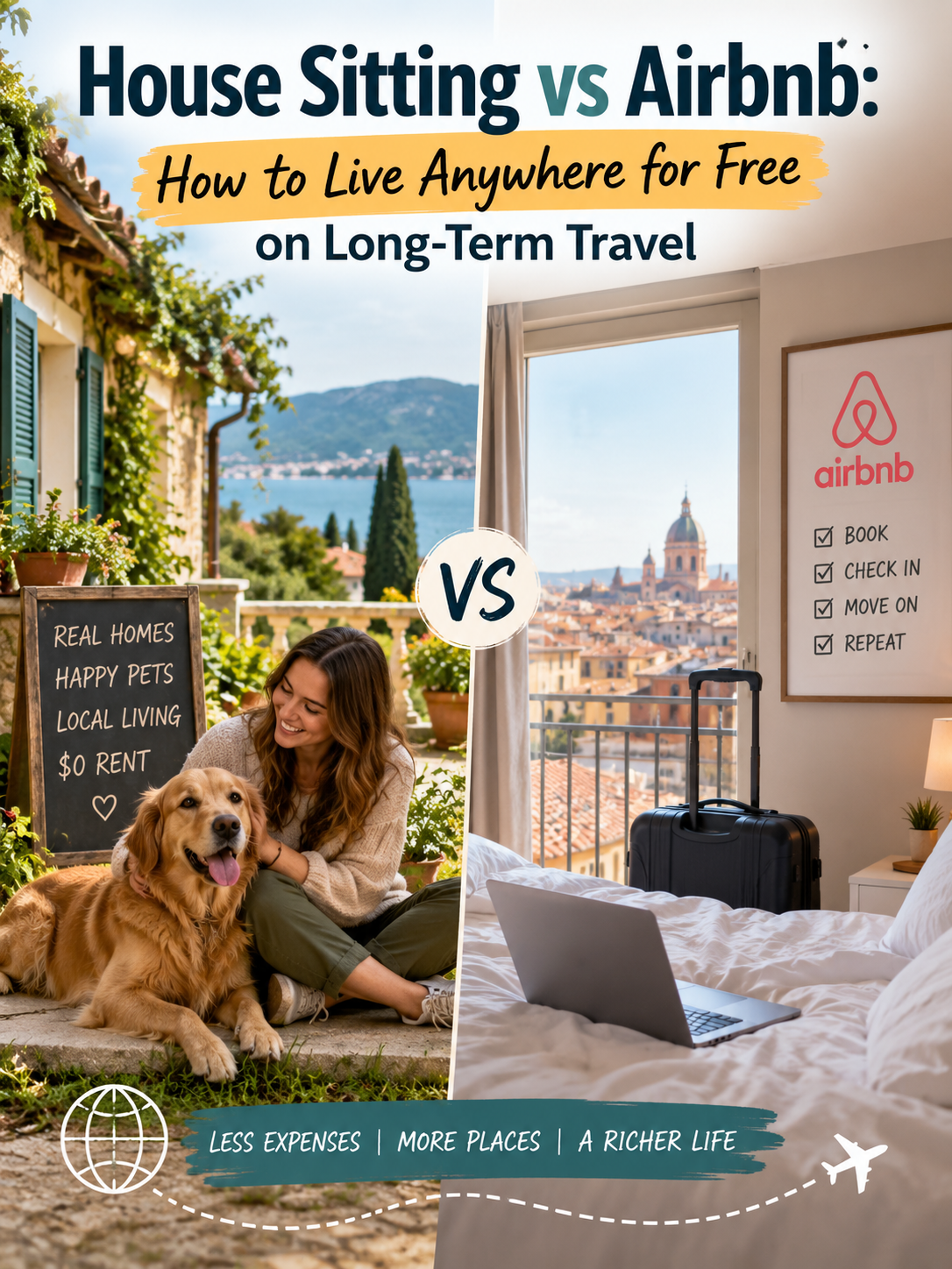 House Sitting vs Airbnb: How to Live Anywhere for Free on Long-Term&nbsp;Travel